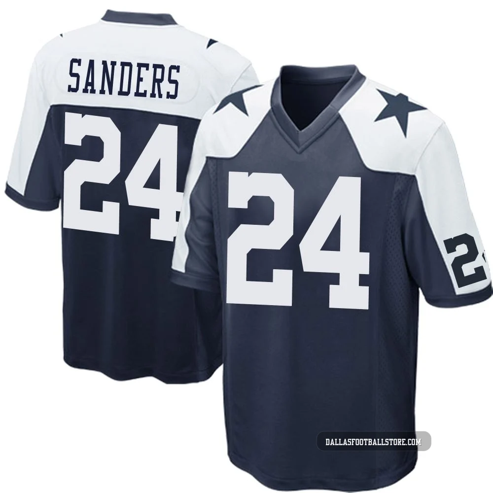 Miles Sanders Dallas Cowboys ＃24 Game Youth Navy Blue Throwback Jersey