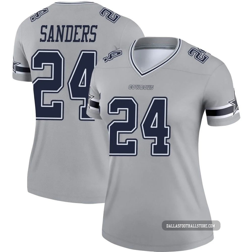 Miles Sanders Dallas Cowboys ＃24 Legend Women's Gray Inverted Jersey