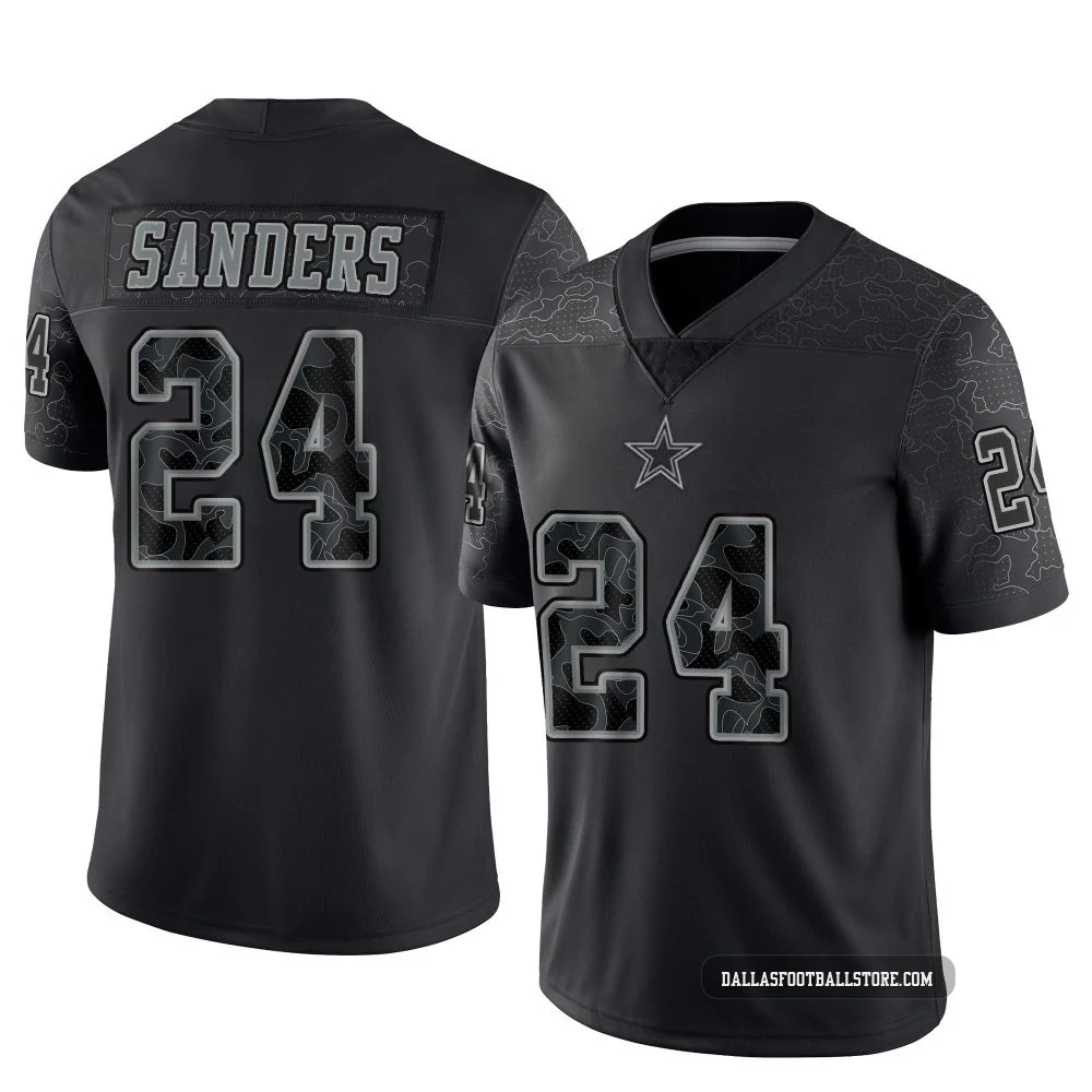 Miles Sanders Dallas Cowboys ＃24 Limited Men's Black Reflective Jersey