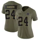Miles Sanders Dallas Cowboys ＃24 Limited Women's Olive 2025 Salute to Service Jersey