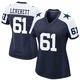 Nick Leverett Dallas Cowboys ＃61 Game Women's Navy Alternate Jersey