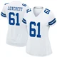 Nick Leverett Dallas Cowboys ＃61 Game Women's White Jersey