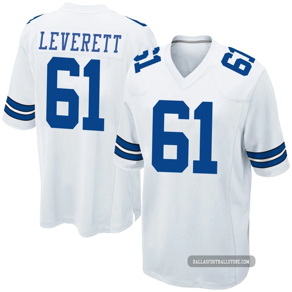 Nick Leverett Dallas Cowboys ＃61 Game Youth White Jersey