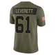 Nick Leverett Dallas Cowboys ＃61 Limited Men's Olive 2025 Salute to Service Jersey