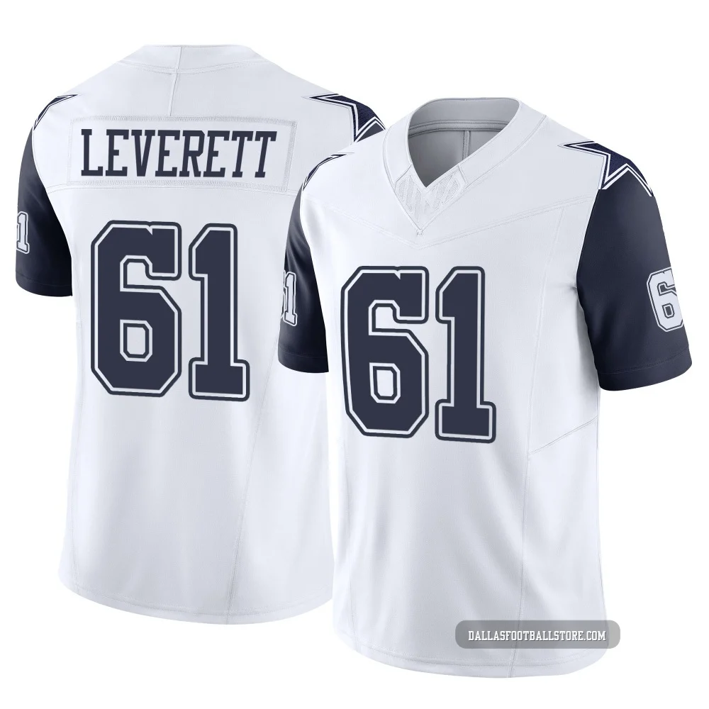 Nick Leverett Dallas Cowboys ＃61 Limited Men's White 2nd Alternate Vapor F.U.S.E. Jersey