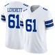 Nick Leverett Dallas Cowboys ＃61 Limited Men's White Vapor F.U.S.E. Jersey