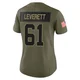 Nick Leverett Dallas Cowboys ＃61 Limited Women's Olive 2025 Salute to Service Jersey