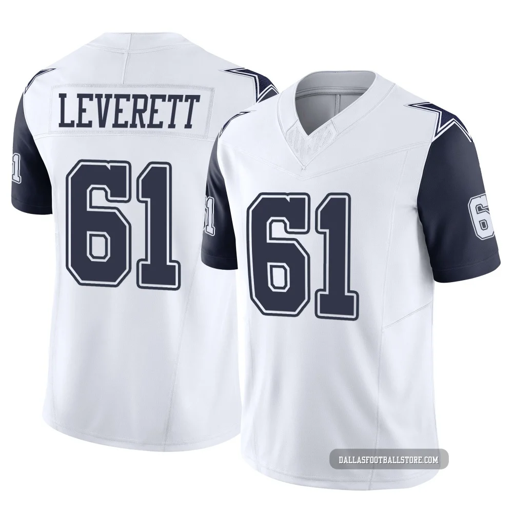 Nick Leverett Dallas Cowboys ＃61 Limited Youth White 2nd Alternate Vapor F.U.S.E. Jersey