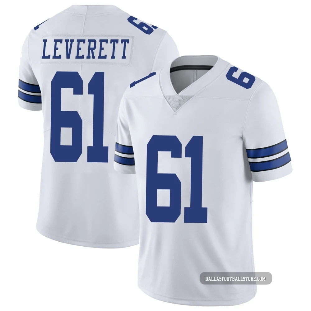 Nick Leverett Dallas Cowboys ＃61 Limited Youth White Vapor Untouchable Jersey