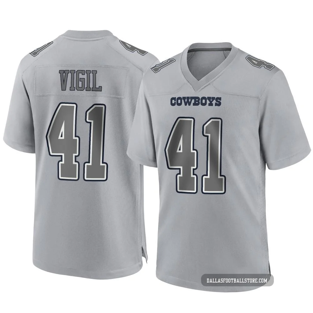 Nick Vigil Dallas Cowboys ＃41 Game Men's Gray Atmosphere Fashion Jersey