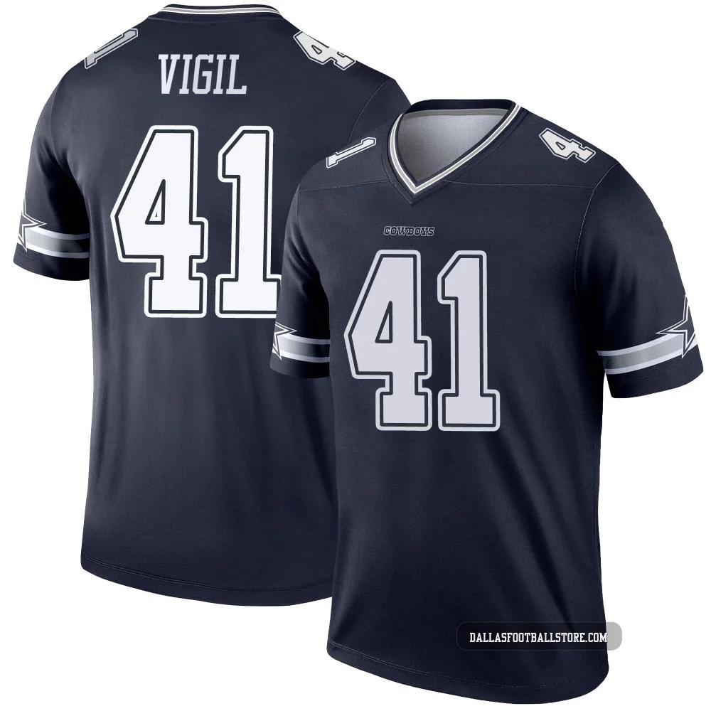 Nick Vigil Dallas Cowboys ＃41 Legend Men's Navy Jersey