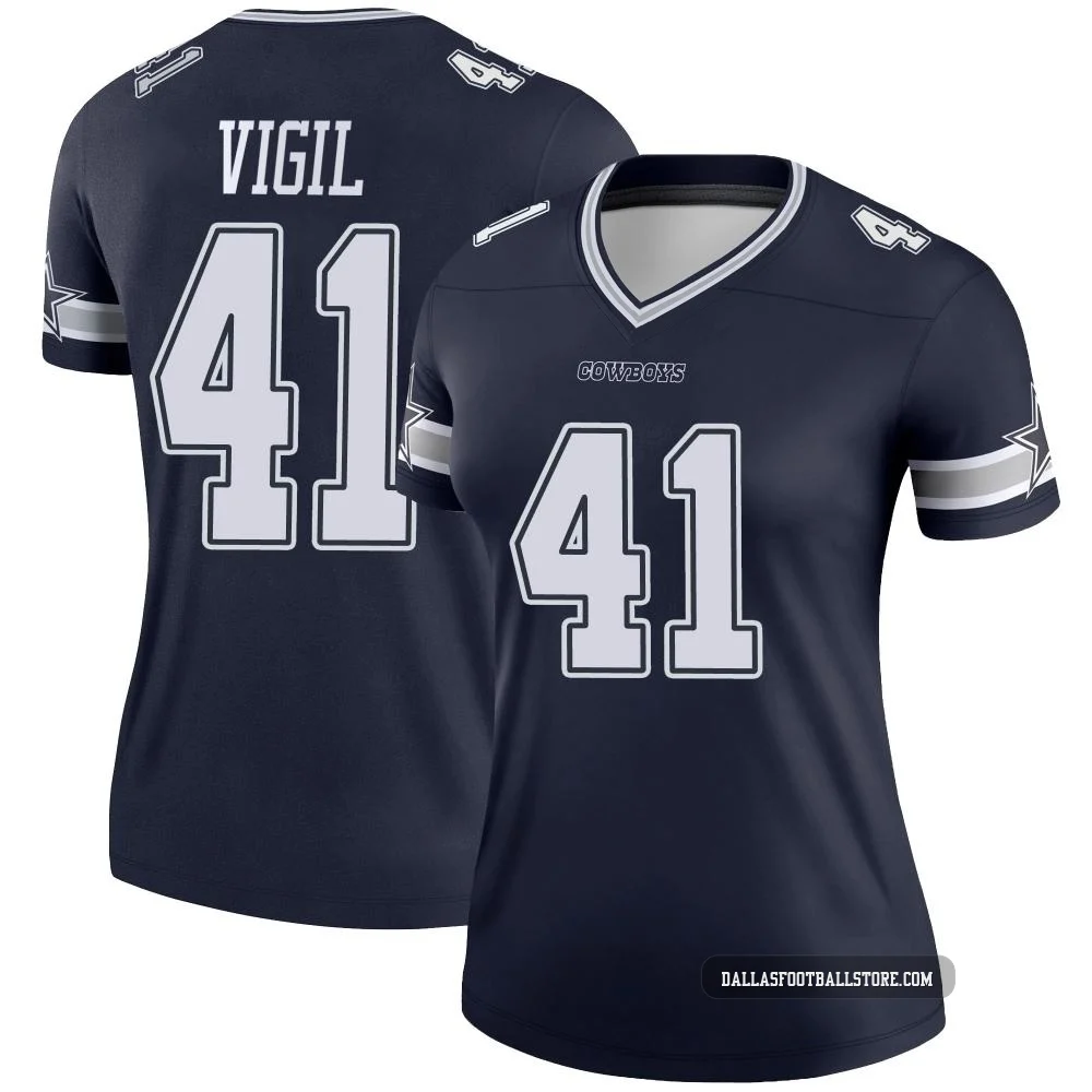 Nick Vigil Dallas Cowboys ＃41 Legend Women's Navy Jersey