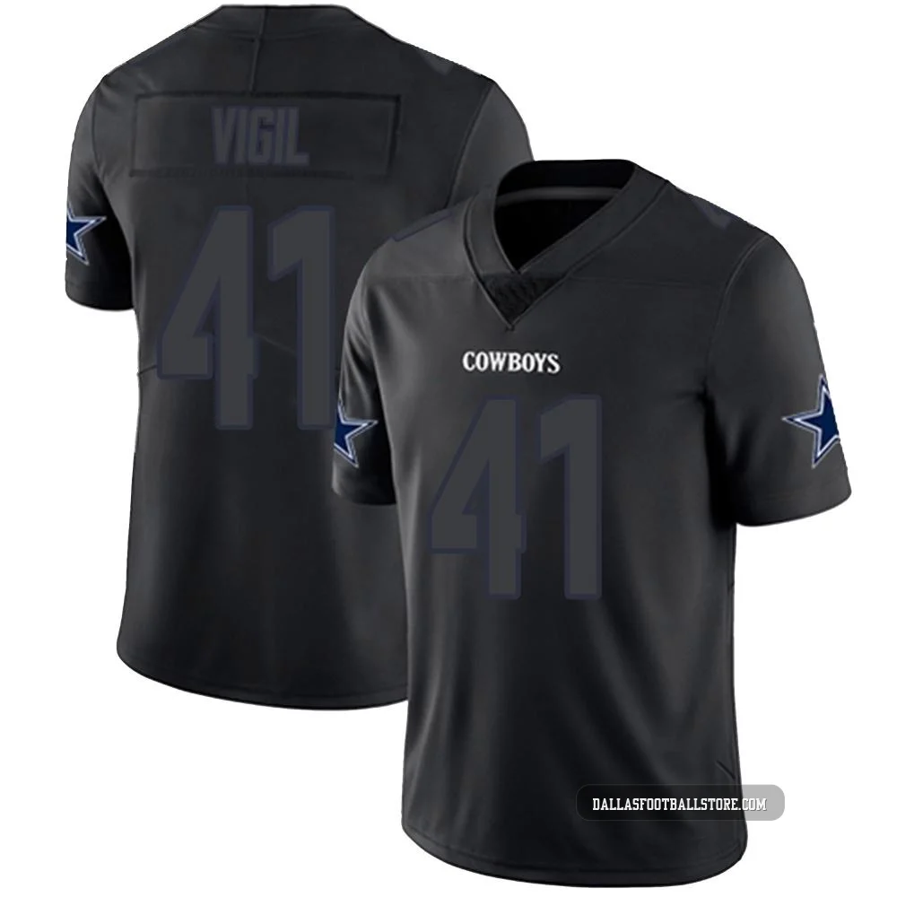 Nick Vigil Dallas Cowboys ＃41 Limited Youth Black Impact Jersey