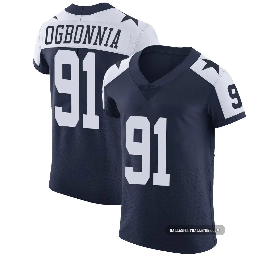 Otito Ogbonnia Dallas Cowboys ＃91 Elite Men's Navy Alternate Vapor Untouchable Jersey