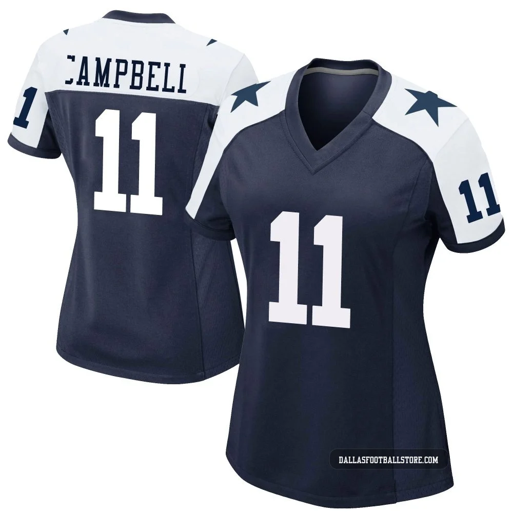 Parris Campbell Dallas Cowboys ＃11 Game Women's Navy Alternate Jersey
