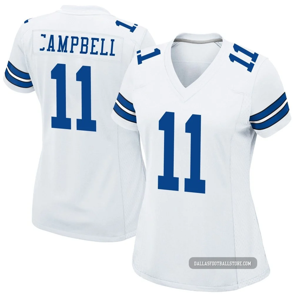 Parris Campbell Dallas Cowboys ＃11 Game Women's White Jersey
