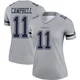 Parris Campbell Dallas Cowboys ＃11 Legend Women's Gray Inverted Jersey