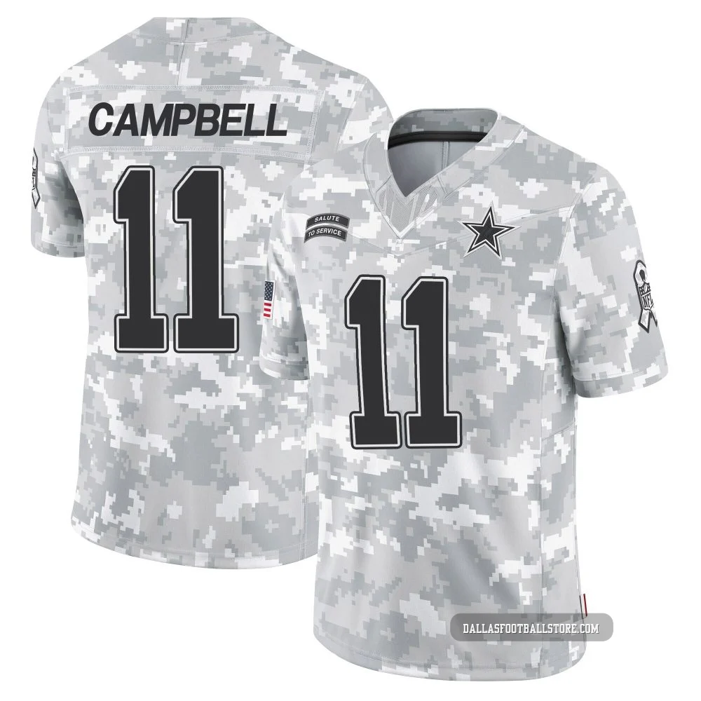 Parris Campbell Dallas Cowboys ＃11 Limited Men's Arctic Camo 2024 Salute to Service Jersey