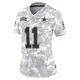 Parris Campbell Dallas Cowboys ＃11 Limited Women's Arctic Camo 2024 Salute to Service Jersey