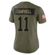 Parris Campbell Dallas Cowboys ＃11 Limited Women's Olive 2025 Salute to Service Jersey