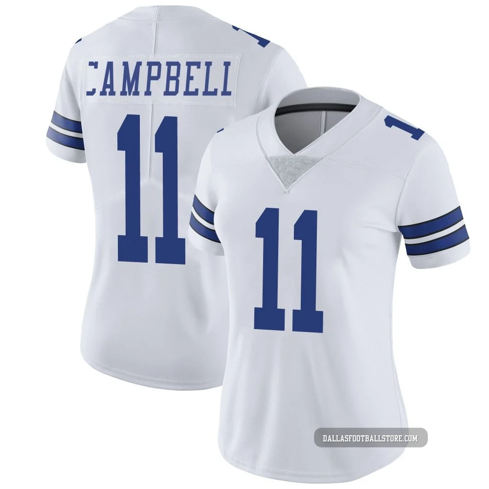 Parris Campbell Dallas Cowboys ＃11 Limited Women's White Vapor Untouchable Jersey