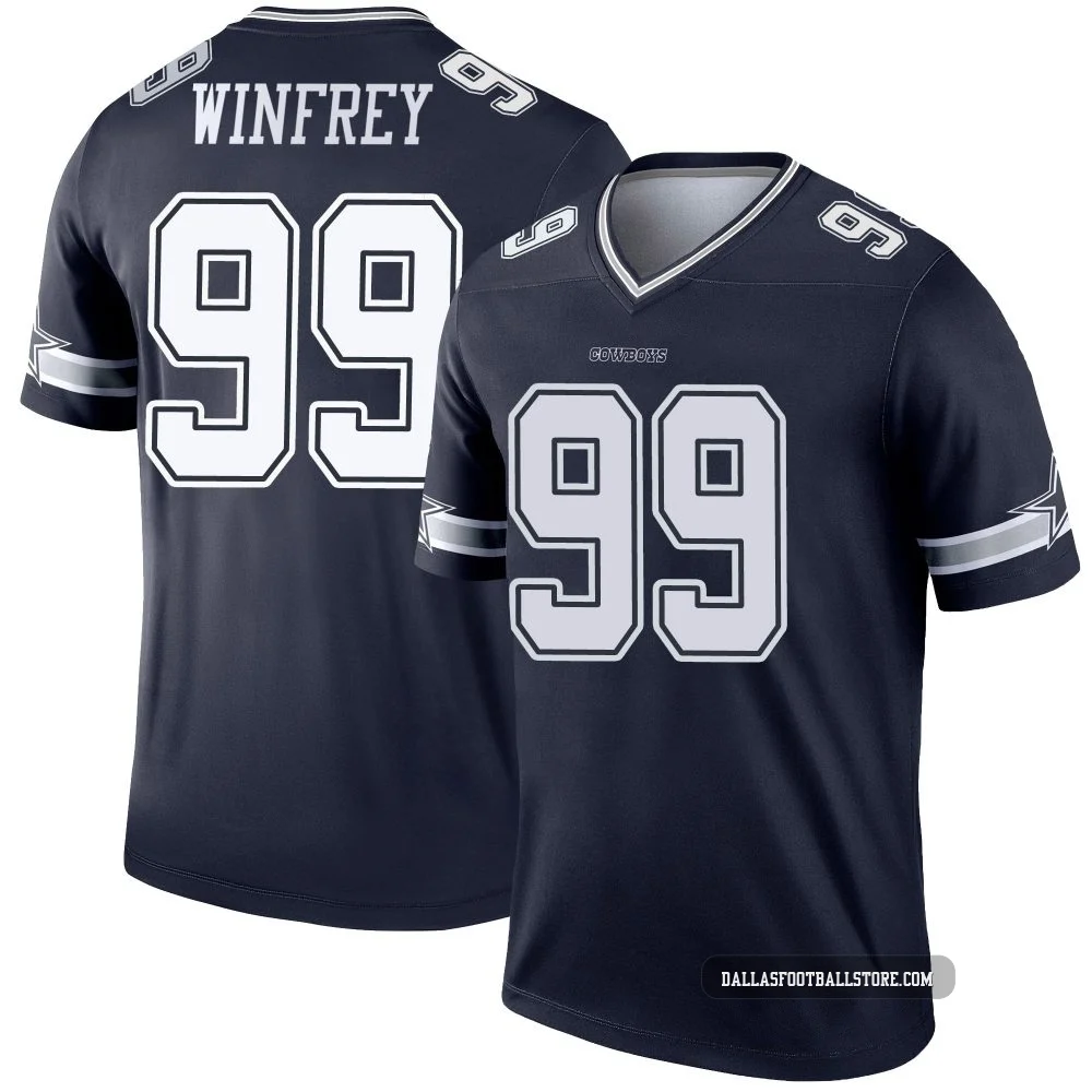 Perrion Winfrey Dallas Cowboys ＃99 Legend Men's Navy Jersey