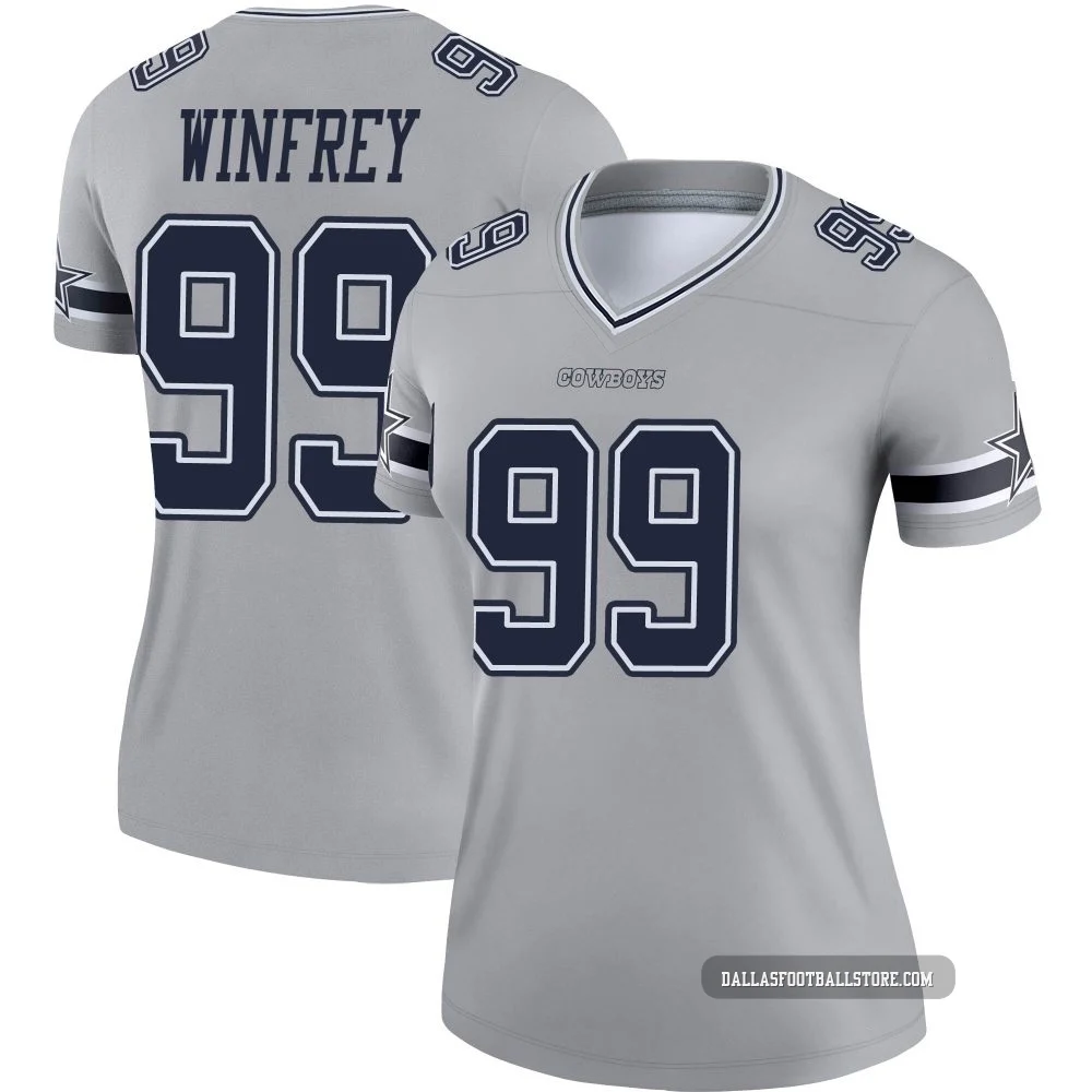 Perrion Winfrey Dallas Cowboys ＃99 Legend Women's Gray Inverted Jersey