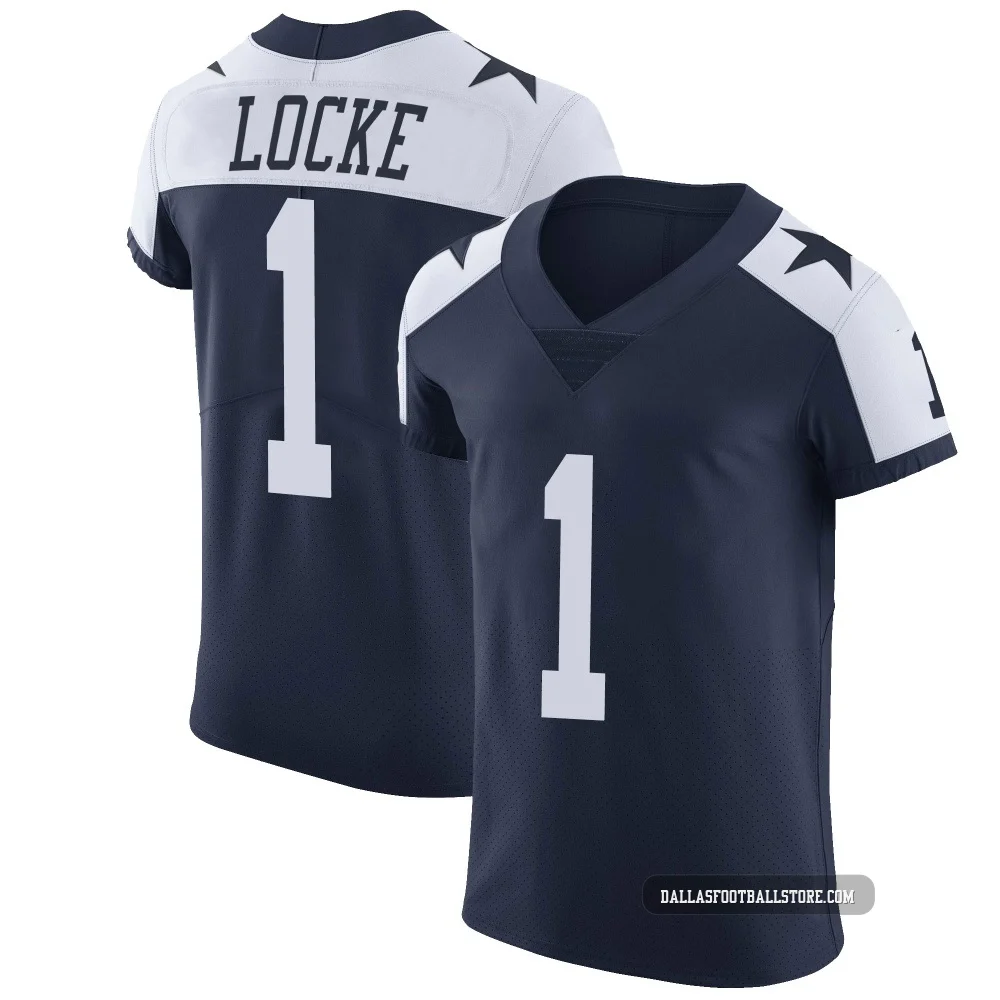 P.J. Locke Dallas Cowboys ＃1 Elite Men's Navy Alternate Vapor Untouchable Jersey