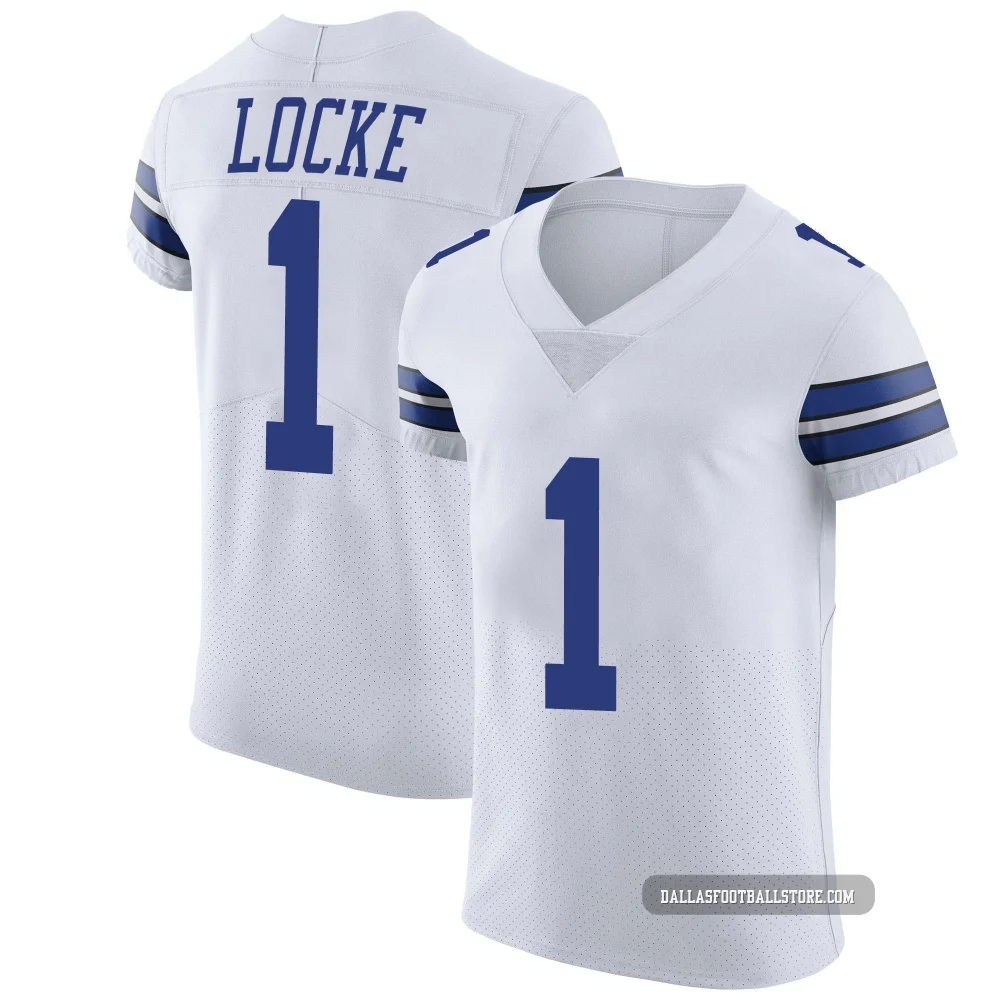 P.J. Locke Dallas Cowboys ＃1 Elite Men's White Vapor Untouchable Jersey