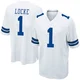 P.J. Locke Dallas Cowboys ＃1 Game Men's White Jersey