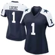 P.J. Locke Dallas Cowboys ＃1 Game Women's Navy Alternate Jersey