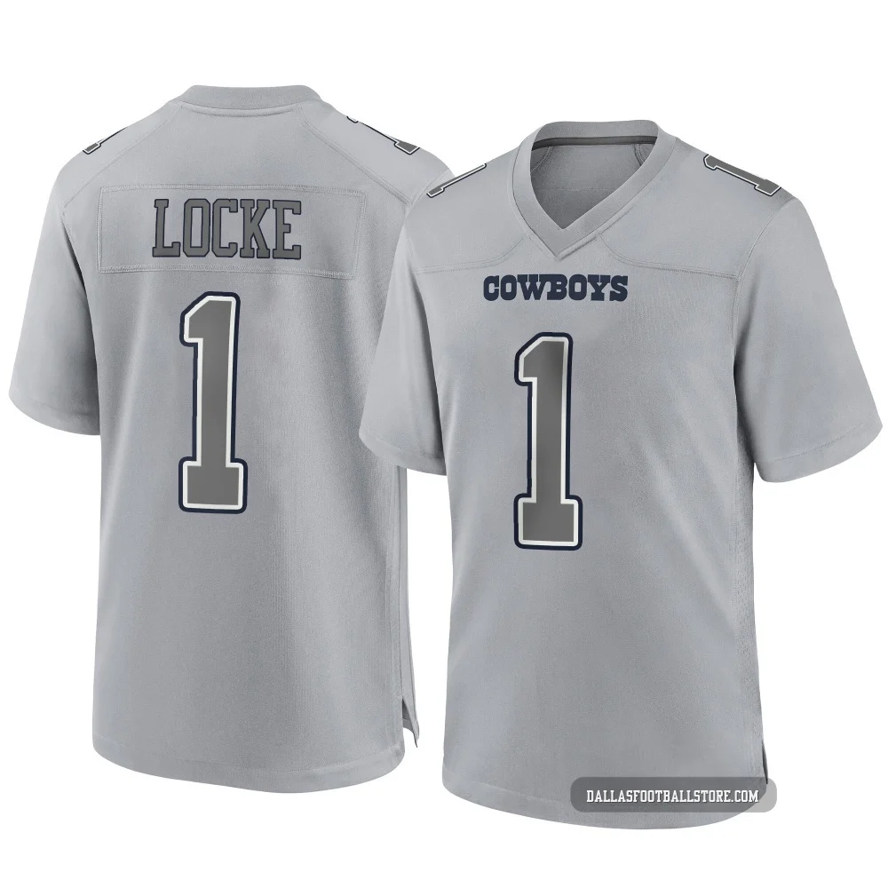 P.J. Locke Dallas Cowboys ＃1 Game Youth Gray Atmosphere Fashion Jersey