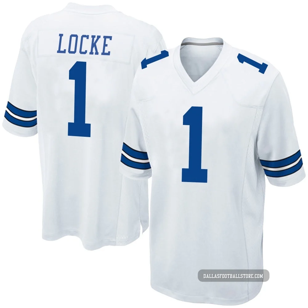 P.J. Locke Dallas Cowboys ＃1 Game Youth White Jersey