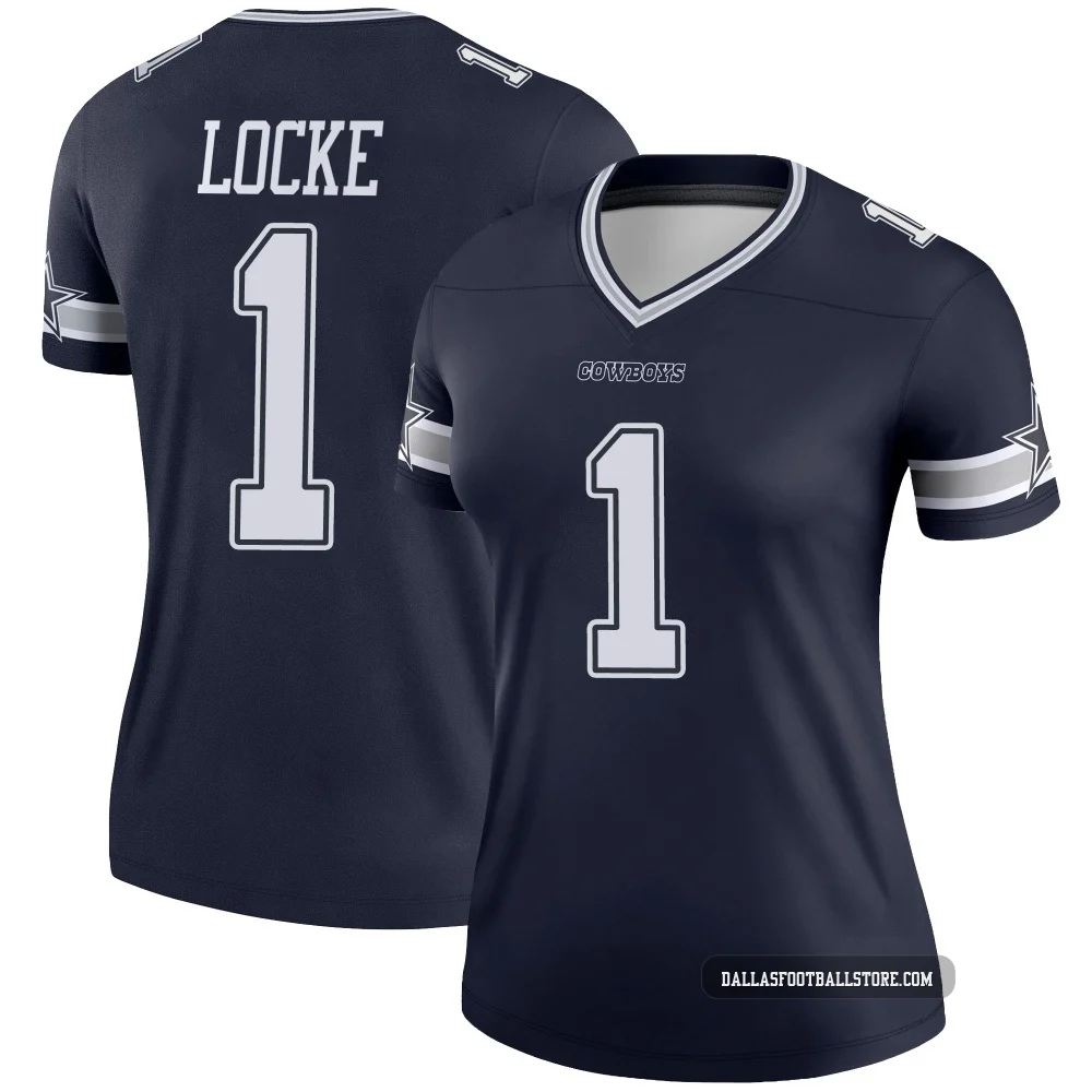 P.J. Locke Dallas Cowboys ＃1 Legend Women's Navy Jersey