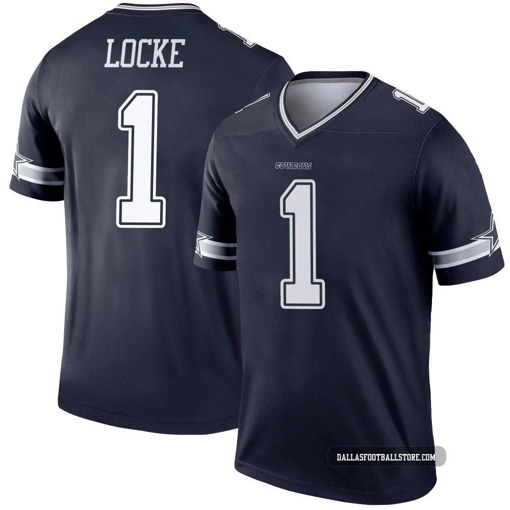 P.J. Locke Dallas Cowboys ＃1 Legend Youth Navy Jersey