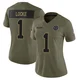 P.J. Locke Dallas Cowboys ＃1 Limited Women's Olive 2025 Salute to Service Jersey