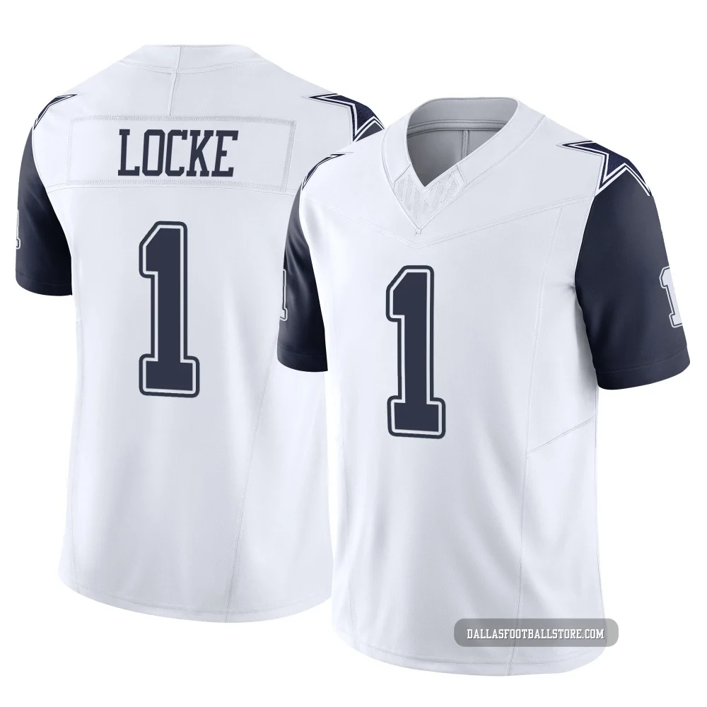 P.J. Locke Dallas Cowboys ＃1 Limited Youth White 2nd Alternate Vapor F.U.S.E. Jersey