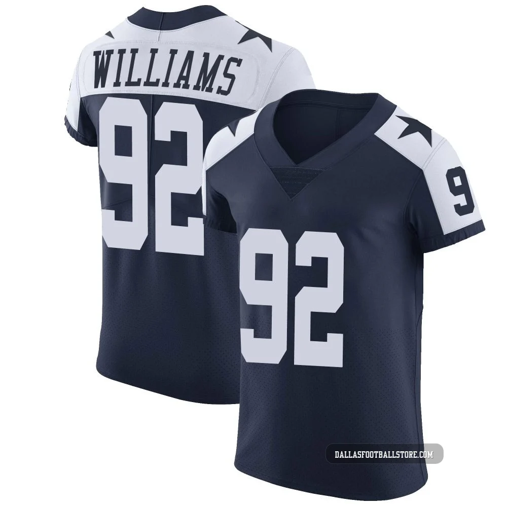 Quinnen Williams Dallas Cowboys ＃92 Elite Men's Navy Alternate Vapor Untouchable Jersey