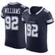 Quinnen Williams Dallas Cowboys ＃92 Elite Men's Navy Vapor F.U.S.E. Jersey