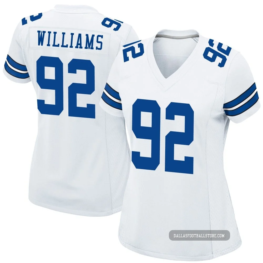 Quinnen Williams Dallas Cowboys ＃92 Game Women's White Jersey