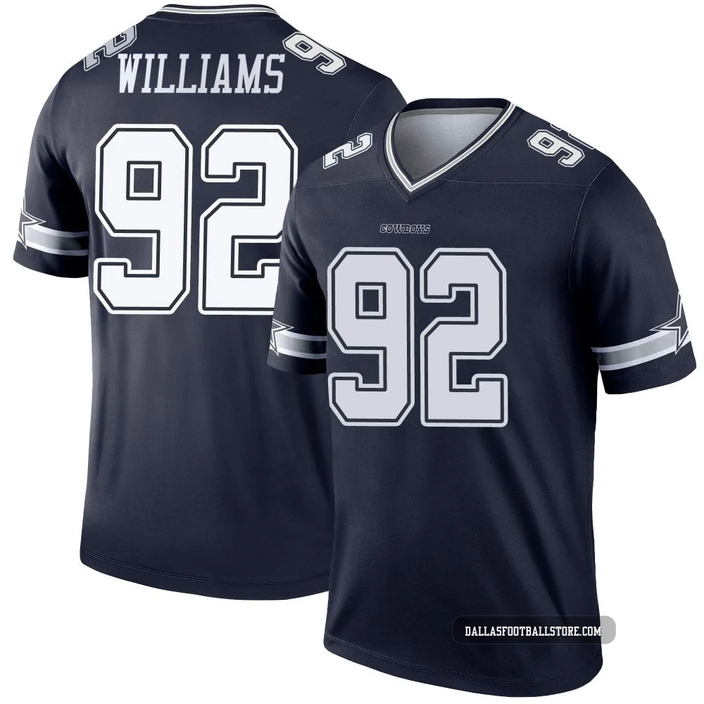 Quinnen Williams Dallas Cowboys ＃92 Legend Men's Navy Jersey