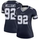 Quinnen Williams Dallas Cowboys ＃92 Legend Women's Navy Jersey