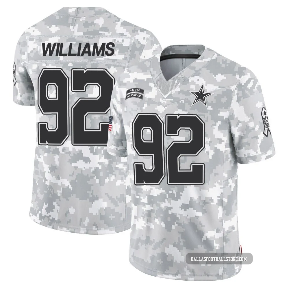 Quinnen Williams Dallas Cowboys ＃92 Limited Men's Arctic Camo 2024 Salute to Service Jersey