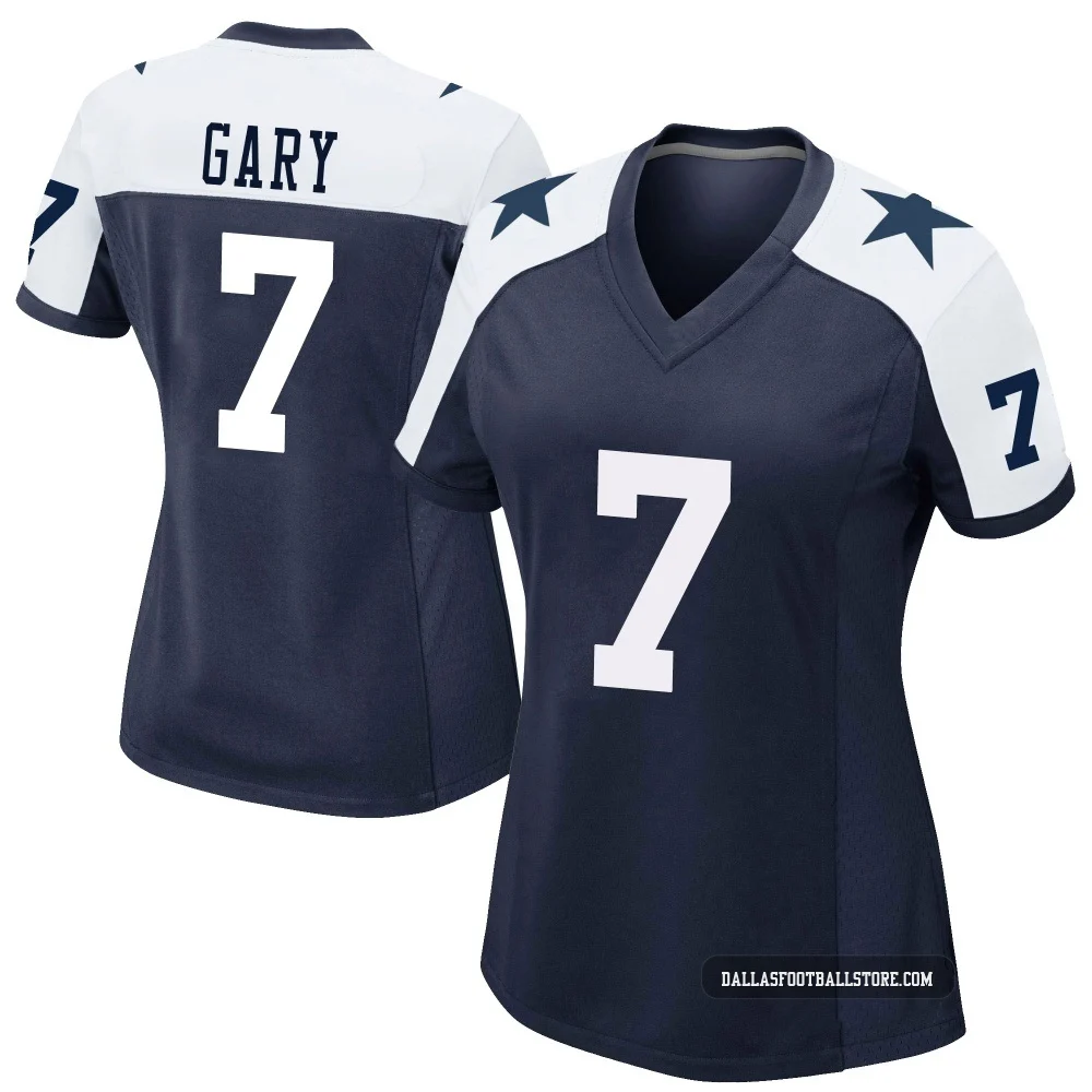 Rashan Gary Dallas Cowboys ＃7 Game Women's Navy Alternate Jersey