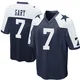 Rashan Gary Dallas Cowboys ＃7 Game Youth Navy Blue Throwback Jersey