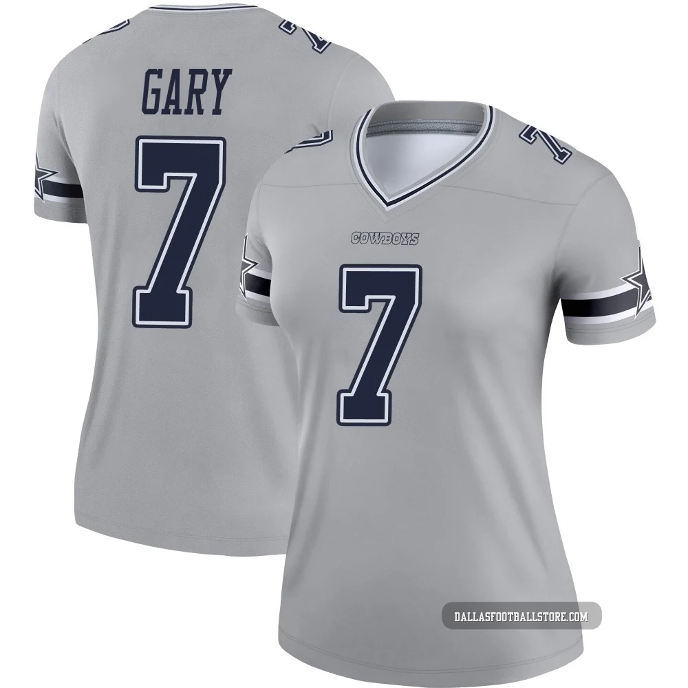Rashan Gary Dallas Cowboys ＃7 Legend Women's Gray Inverted Jersey