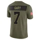 Rashan Gary Dallas Cowboys ＃7 Limited Men's Olive 2025 Salute to Service Jersey
