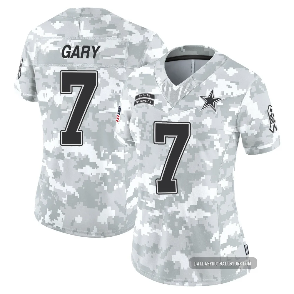 Rashan Gary Dallas Cowboys ＃7 Limited Women's Arctic Camo 2024 Salute to Service Jersey