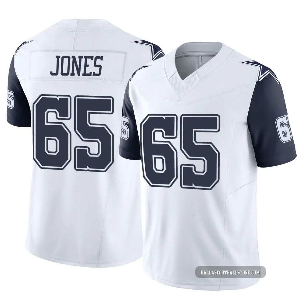 Rob Jones Dallas Cowboys ＃65 Limited Men's White 2nd Alternate Vapor F.U.S.E. Jersey