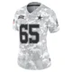 Rob Jones Dallas Cowboys ＃65 Limited Women's Arctic Camo 2024 Salute to Service Jersey